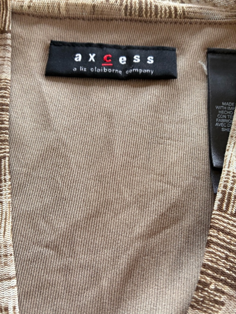 Axcess Brown Patterned V-Neck Tunic Top - Picture 5 of 10